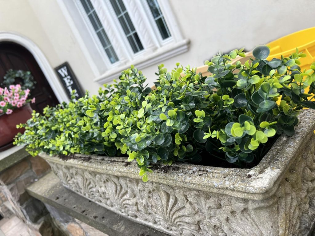 faux artificial boxwood plants for outdoor planters