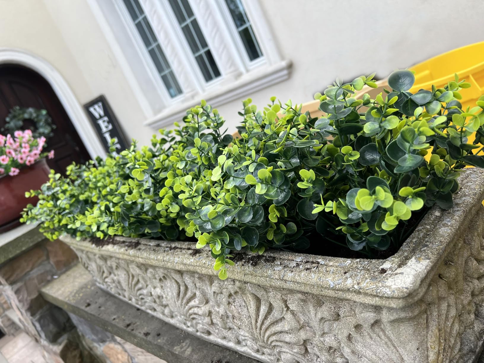 faux artificial boxwood plants for outdoor planters