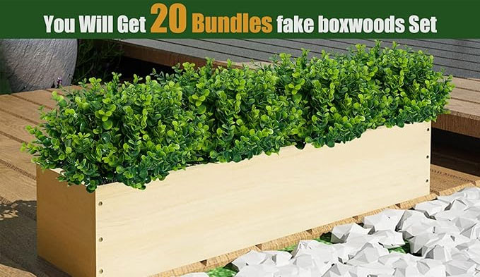 faux artificial boxwood plants for outdoor planters